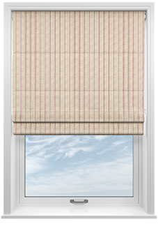 Emily Bond George Stripe Print, Red - Twist&Fit Roman Blind